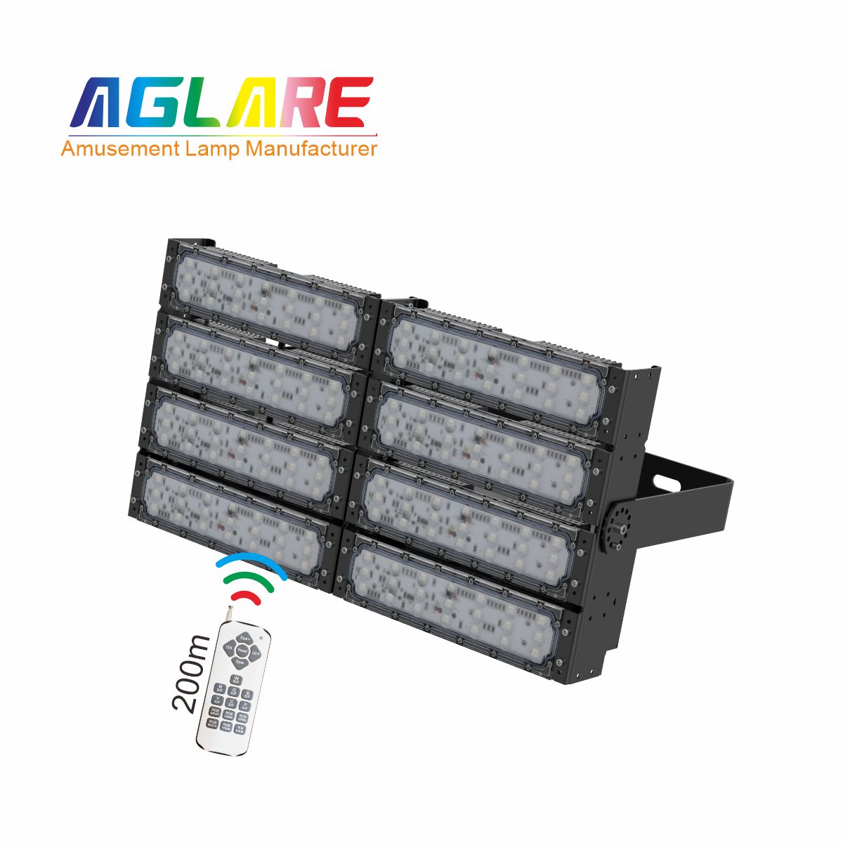 400WLED彩色投光灯泛光灯,变色户外射灯带？仄