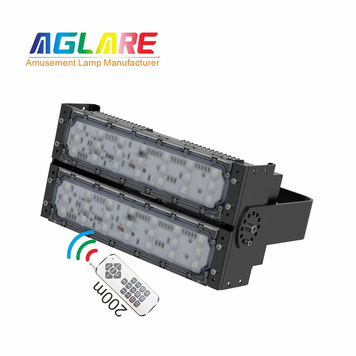 100W LED彩色泛光灯 RGB投光灯带？仄